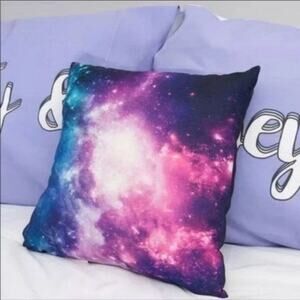 Tilly's Galaxy Space Blue Purple Throw Pillow